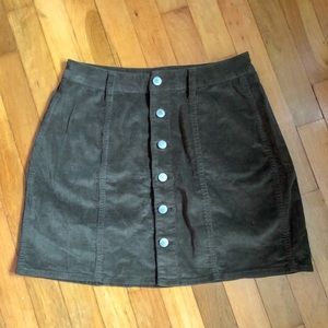 Hunter Green Mini Skirt